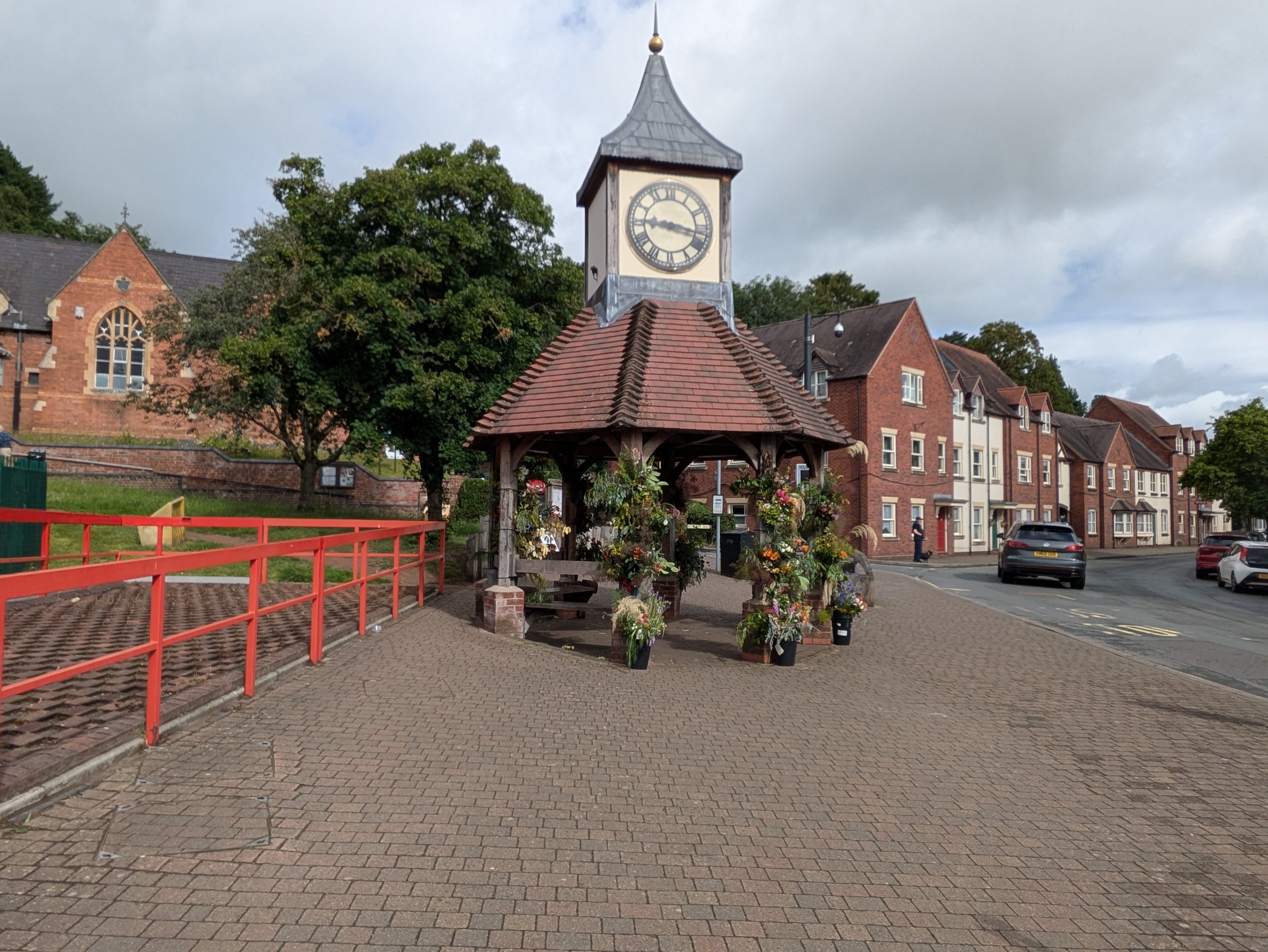 Bus shelter decorated for Open Gardens weekend